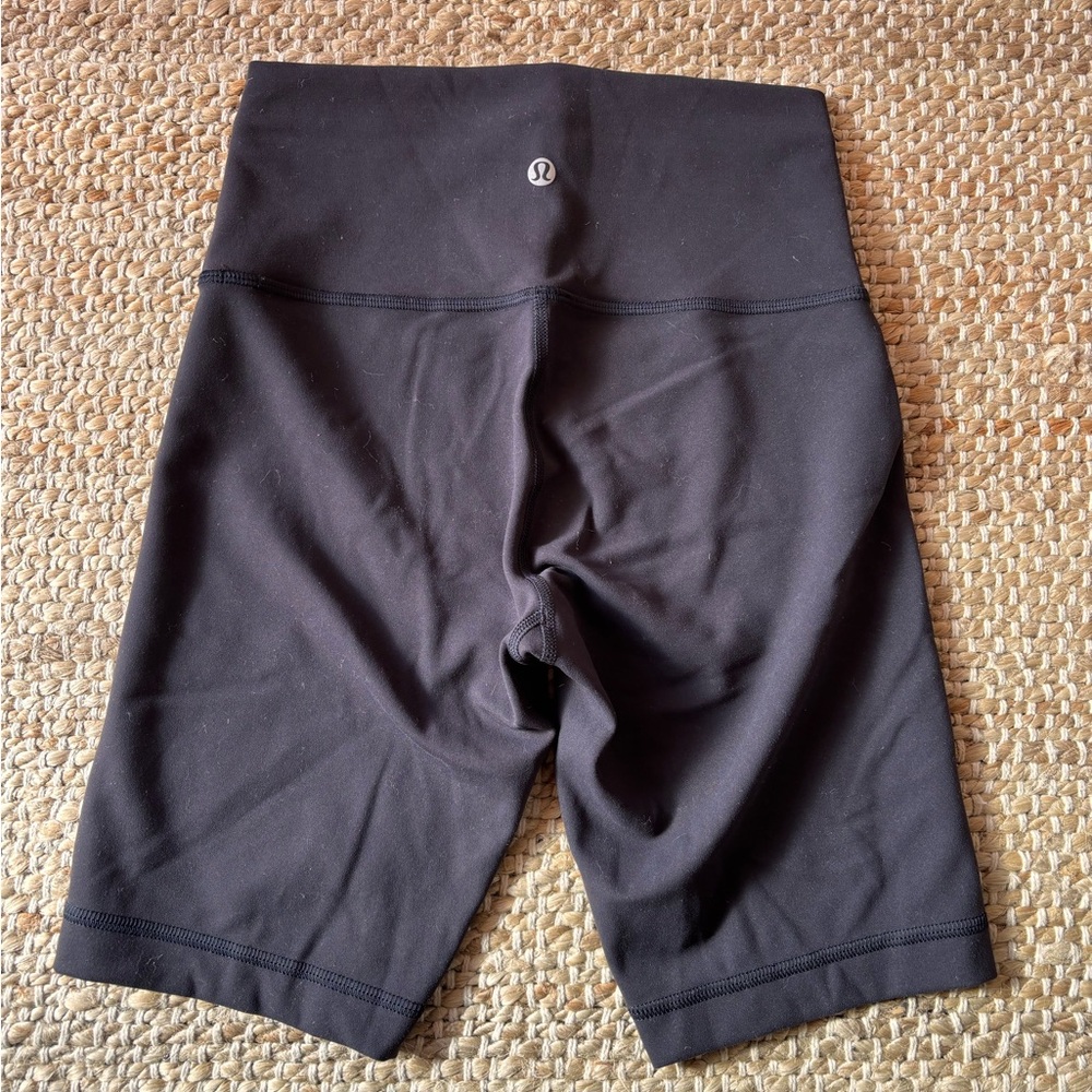lululemon athletica Black High-Rise Bike Shorts with Center Back Logo